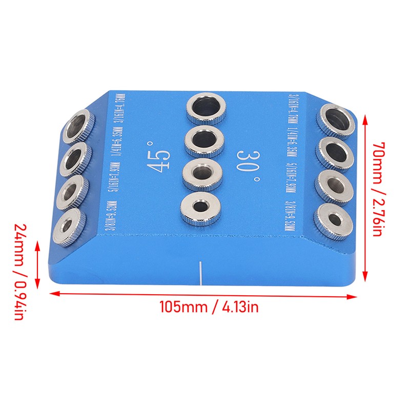 Drill Guide Jig 30 45 90 Degree Aluminum Alloy Angle