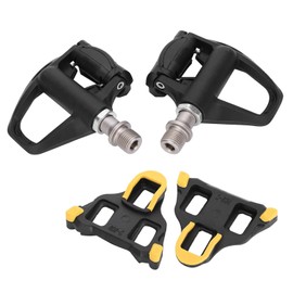 Aluminium Alloy Road Bike Pedals, Self-Locking SPD-SL Compatible, with Cleats