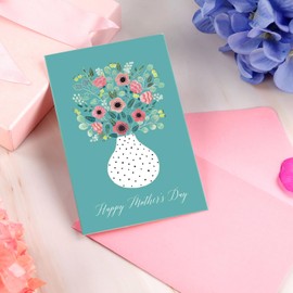 24 Pcs Happy Mother's Day Greeting Cards Floral Blank Note Cards With Pink Envelopes Mother'S Day Present Gift Box Assorted Cards For Party Celebration -4X6