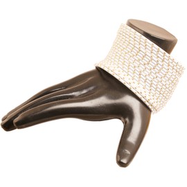 Touchstone "Colorful 2 Dozen Bangle Collection" Indian Bollywood Alloy Metal Textured Vanilla White Designer Jewelry Bangle Bracelets Set Of 24 In Antique Gold Tone For Women