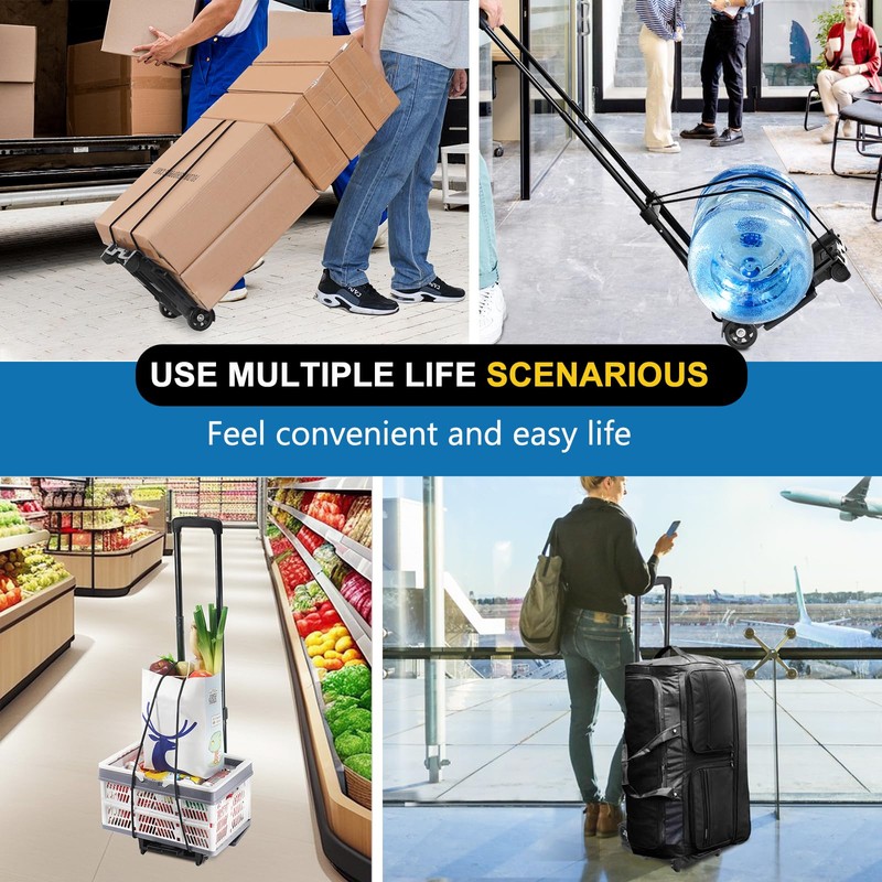 Folding Hand Truck Trolley Dolly, Folding Cart Small Trolley Dolly