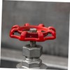 Operitacx Gate Valve Handle 5pcs Red Cast Iron Easy Opening