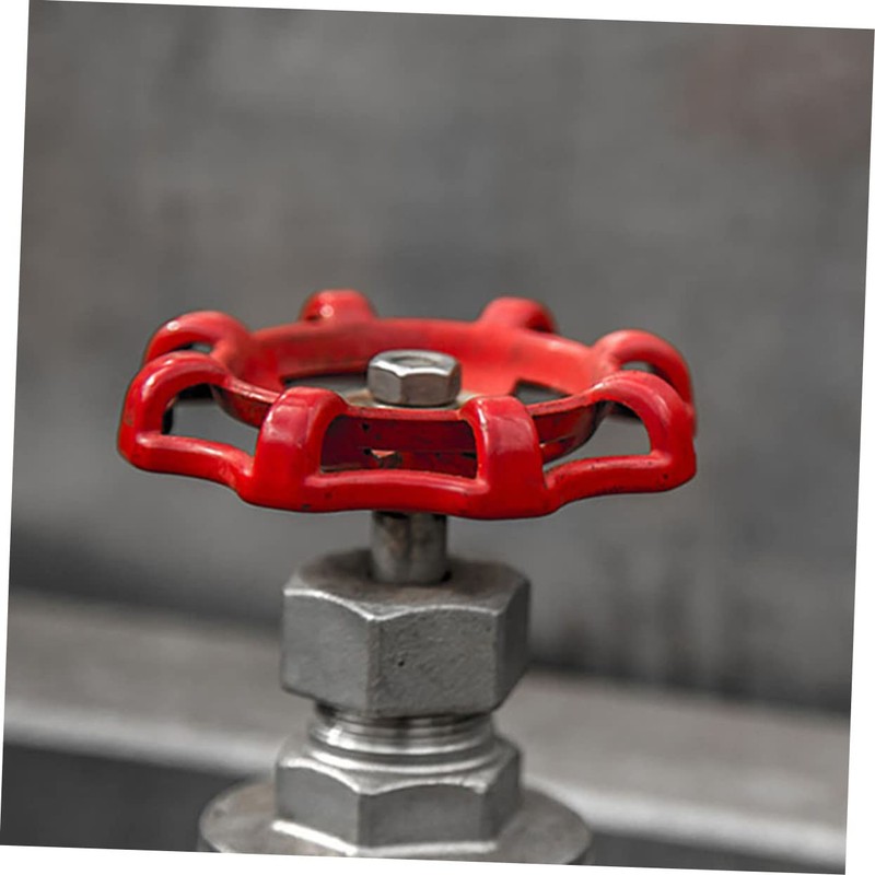 Operitacx Gate Valve Handle 5pcs Red Cast Iron Easy Opening