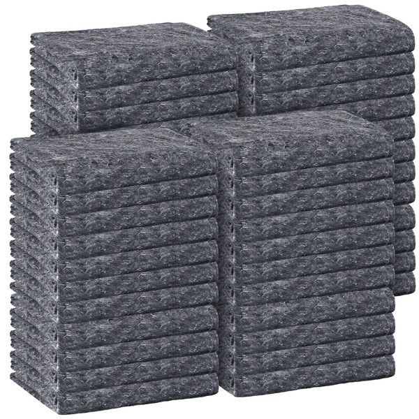 Boyiee Large Moving Blankets Bulk 80 x 72 Inch Packing Moving Storage Blankets Textile Skin Pads Blankets Quilted Shipping Furniture Pads for Protecting Furniture Moves and Storage (Gray, 24 Pcs)