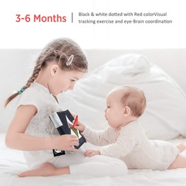 beiens High Contrast Black and White Baby Book - Touch and Feel Crinkle Sensory Toy - Visual Stimulation Interactive Montessori Toys for 0-12 Months Infant Newborn - Baby Gift for Boys Girls