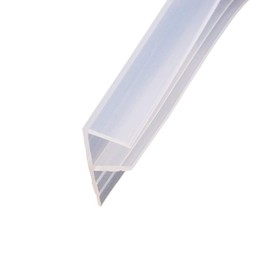 Mintice Bath Door Seal Strip Shower Screen Window Gap Seal Curved Flat Rubber Glass Bottom Weather 12mm 78" inch F Shape
