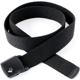 Gebert YKK Black Buckle Stretch Belt, Made in Japan, 3 Sizes, Kids, Long Size, 55.1 inches (140 cm), Stretch Cloth Belt, Solid Color, GI Belt, dark navy