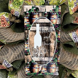 Uncork And Unwind Handmade Deco Mesh Burlap Wine Wreath