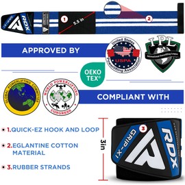RDX Weight Lifting Wrist Support Wraps, 36, 24, 18, Professional Grade Elasticated Cotton Straps, Gym Fitness Workout Strength Training Bodybuilding Powerlifting Deadlifting Calisthenics, Men Women