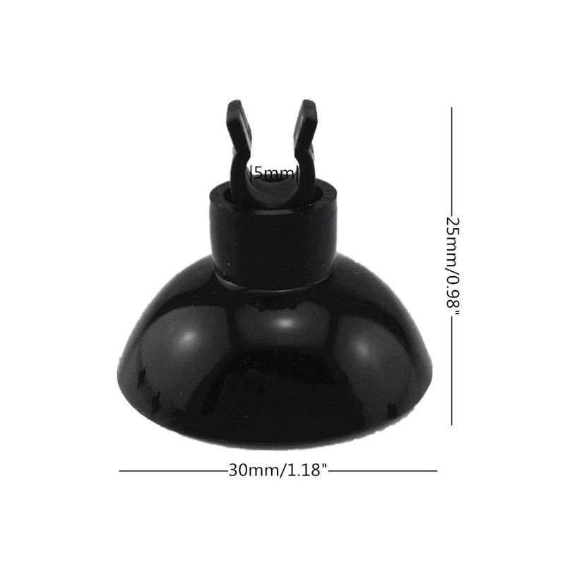 HONBAY 20pcs Aquarium Black Sucker Clip Suction Cups Airline Tubing