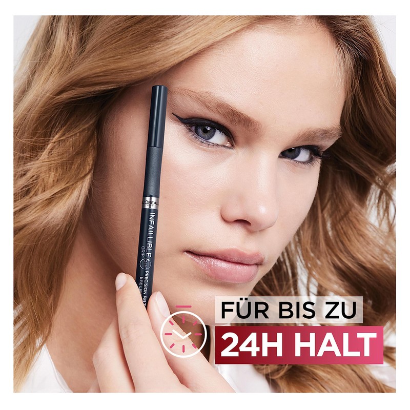 L'Oréal Paris Infaillible 27h Grip Precision Felt Liner, Black, Eyeliner