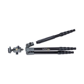 Vanguard VEO2S235AB Aluminum Travel Tripod with Ball Head, Monopod Option, Smart Phone Holder, Spiked Feet, and Tripod Bag