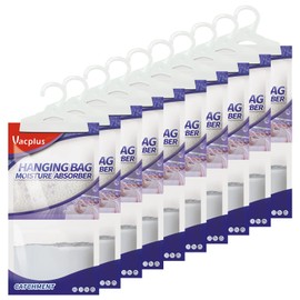 Vacplus Moisture Absorbers, Hanging Humidity Packs for Effectively Absorbing Excess Moisture, Closet Dehumidifiers & Odor Removers with Lavender Fragrance for Home & Car (10 Pack)