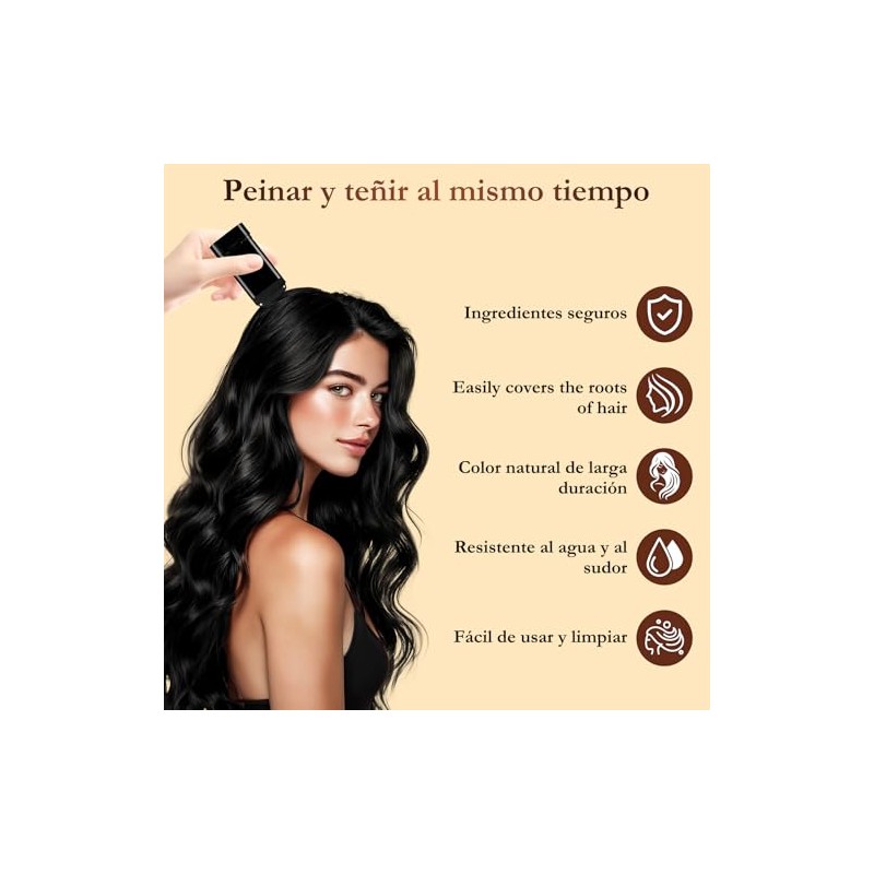 Peine para Tinte de Cabello, Peine con Tinte para Cubrir