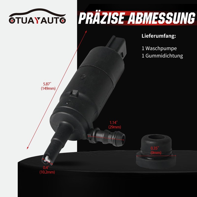 Washer Pump Compatible with E36, E38, E39, E46, E60, E61,