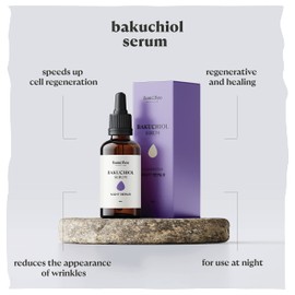 BAM&BOO Bakuchiol Serum, Regenerative Night Repair, Vegan Retinol, 30 ml, Nourishing, Moisturising, Soothing, Anti-Ageing, Natural and Vegan