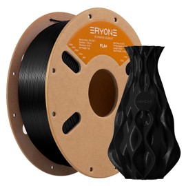ERYONE PLA Plus Filament 1.75mm PLA+ 3D Printer Filament +/-0.03mm, 1kg (2.2lbs)/ Spool, Black