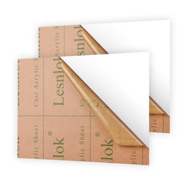 Lesnlok Matte White Acrylic Sheets 1/8 inch Thick 3mm 2 Pieces 8 x 12 Frosting White Plexiglass Sheet,Suitable for Painting, Handicrafts, DIY Display Projects (2, Matte White, 8 x 12)