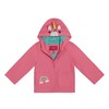 LONDON FOG Girls' Rainy Day Fun Hooded Rain Jacket Rainslicker,