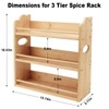 3 Tier Bamboo Spice Rack, Spice Rack Organizer, Seasoning Jars