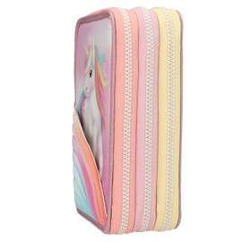 Depesche 13278 Ylvi 3 Compartment Pencil Case Colour Cloud, pink, Ylvi Color Cloud