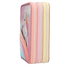 Depesche 13278 Ylvi 3 Compartment Pencil Case Colour Cloud, pink, Ylvi Color Cloud