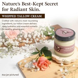 Crema De Sebo Batida Para La Piel - 100% Orgánica Y Sin Químicos - Hidratación Y Nutrición Profunda Y Duradera Para Pieles Secas Y Sensibles (Con Infu