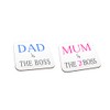 Dad is The Boss Mum is The Real Boss Wooden Twin Gift Coaster Set Christmas Anniversary Present