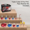 9 Pcs PVC Pipe Reamer Kit, Complete Premium PVC Reamer