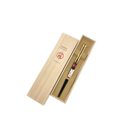 One Pair of Zuiun Men's Paulownia Boxed Father's Day Gift Present Chopsticks Retirement Gifts Men Birthday 60th Birthday Celebration Household Celebration Wakasa Painted Chopsticks for Adults