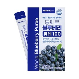 Whole Blueberry Puree 100g, 15 pouches, 1 box / 40 berries per pouch / USA Anthocyanin Blueberry Juice / 통째로 블루베리 퓨레 100 15포 1박스  1포에 40알  미국산 안토시아닌 블루베리즙