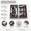 12-Piece Nail Grooming Kit for Manicure and Pedicure – Stainless