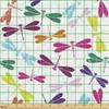 Ambesonne Dragonfly Fabric by The Yard, Playroom Birthday Bunch of