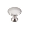 Top Knobs M376 Nouveau Collection 1-1/8" Ringed Knob, Brushed Satin