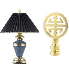 JJHXSM 2pcs Lighting Accessories Brass Lamp Finial Cap Knob Lamp Decoration 1/4-28 Solid Metal Screw Cap Knob for Lamp Shade