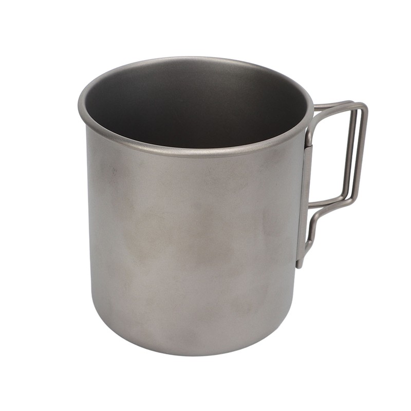 Titanium Mug 500ml Rounded Edge Design Lightweight Portable Mug with