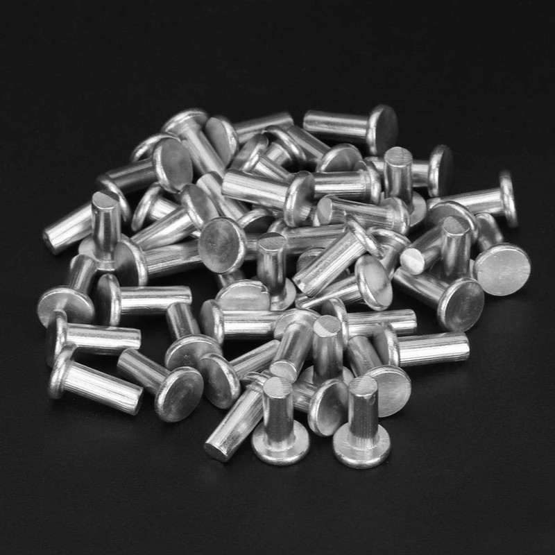 Pack of 100 Gb867 M4 Flat Head Full Rivets, Solid