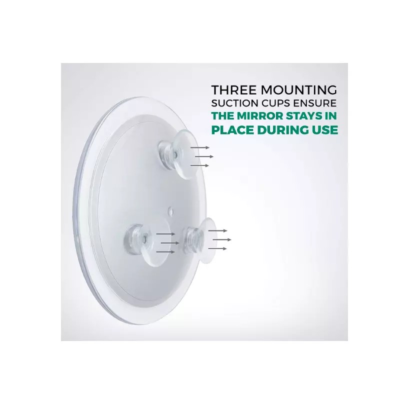 vic_space1 Magnifying Mirror 8X Large 10 Inch 3 Suction Cup