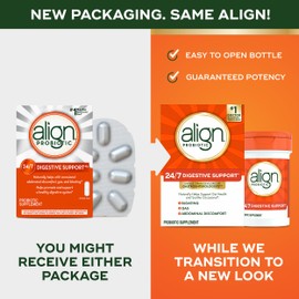 Align Align Probiotics, Probiotic Supplement for Daily Digestive Health, 28 capsules, #1 Recommended Probiotic by Gastroenterologists (Packaging May Vary)
