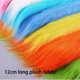 NIANTONG Faux Fur Fabric, Plush Fabric, Long Pile Faux Fur Material, Fluffy Fabric for Costume Fashion, Carpets, Props, Backdrops, Cosplay, Chair Decoration (Colour: Brown/Black)