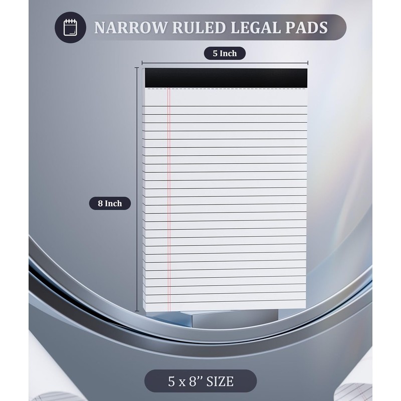 Legal Pads 5x8 Small Note Pads 5x8 Notepads for Work,