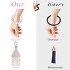 Bisanzoya Beaded Keychain with Tassel, Silicone Key Ring Bracelet, Cute