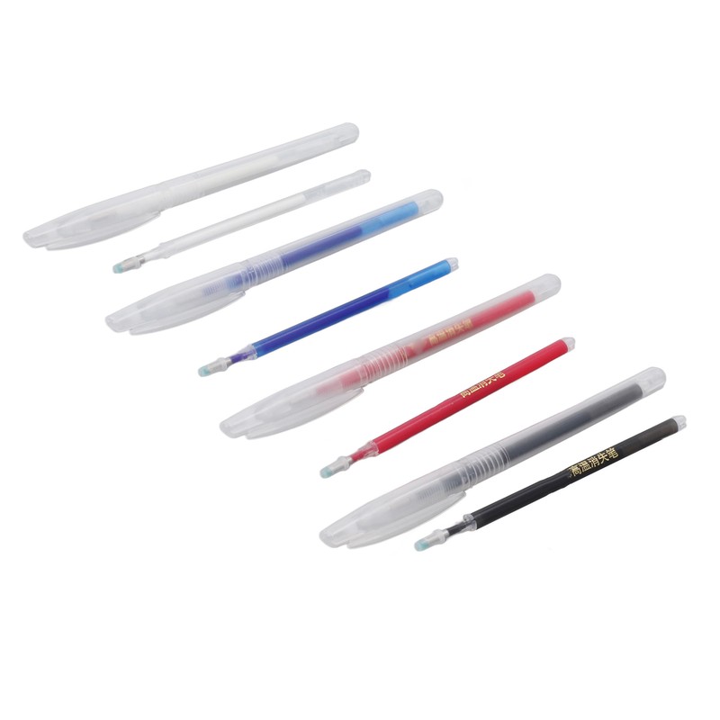 100Pcs Heat Erase Pens Erasable Smoother Writing Various Colors Fabric
