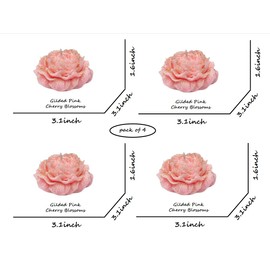 4 Pcs Low Temperature Candles 3.1 * 3.1 * 1.6inch Rose Shape, Gold-Plated Color, Lavender, Bulgarian Rose, Cherry Blossom Scent Romantic Wax Play Candles(4 Packs Gilded Pink)
