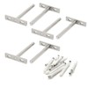 LUCKYBEE 6pcs Bracket Shelf Bracket Floating Concealed Insert Silver 70mm