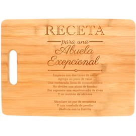 Grandma Gifts Receta Para Una Abuela Exepcional Abuela Relaglos Big Rectangle Bamboo Cutting Board