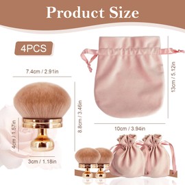 2 Pack Extra Large Body Makeup Brush for Self Tanner, 3 Inch Wide Self Tanning Blend Brush - Soft Synthetic Hair for Powder, Foundation, Blusher, Bronzer (with Bonus Pouch)