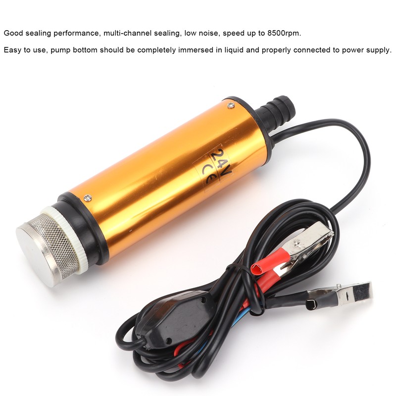 DC 24V Fuel Transfer Pump Electric Portable Mini Aluminium Alloy