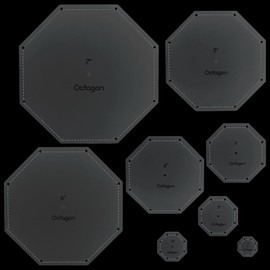 FREEBLOSS 8 PCS Acrylic Quilting Templates Octagonal Quilting Stencils Sewing Templates for Quilting Acrylic Quilt Template Rulers Quilting Patterns Templates Quilting Supplies