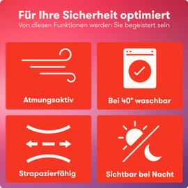 PURAHELP PURAHELP Warnwesten Auto 2er Set - Europaweit gltig nach EN ISO 20471 - Reflektierende Sicherheitsweste Auto Warnweste Orange - Warnschutzweste fr Erwachsene